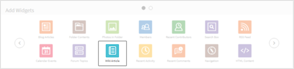 The Wiki Article widget.